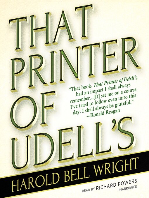 Title details for That Printer of Udell's by Harold Bell Wright - Available
